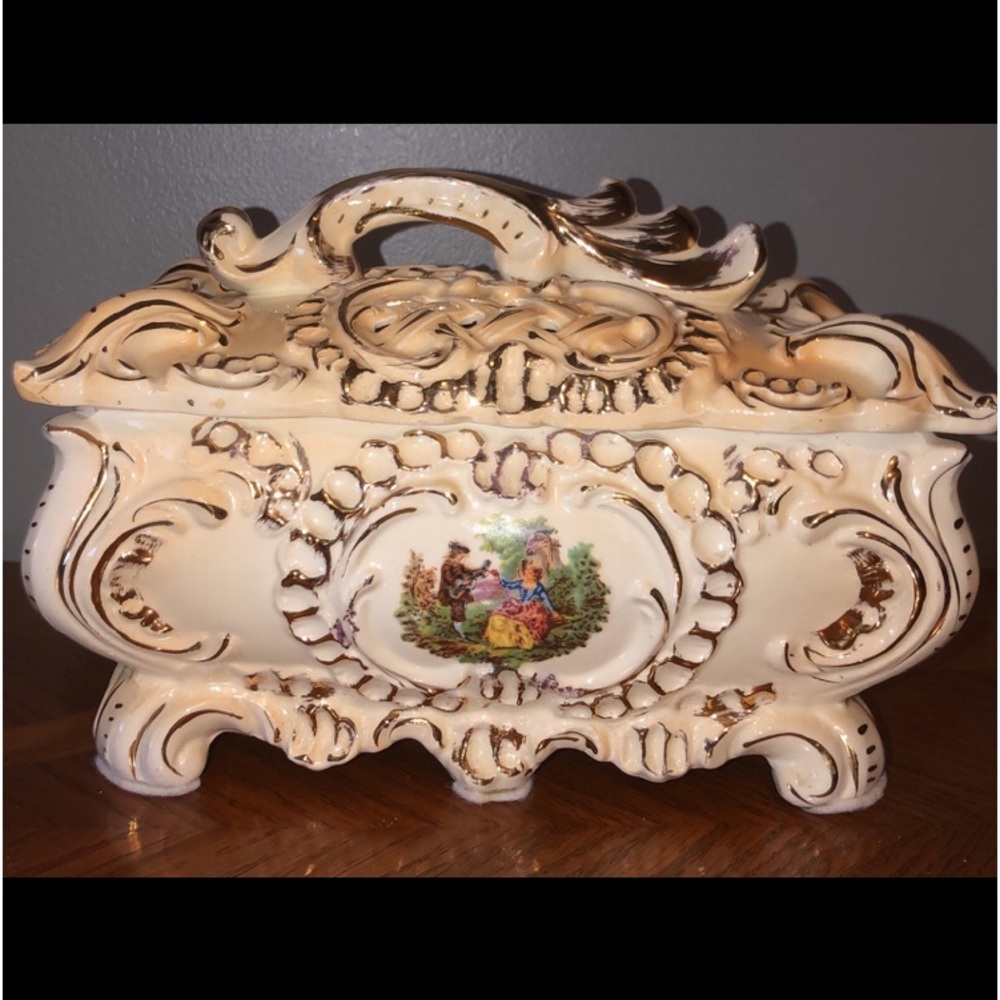 Vintage, trinket, box, Romeo and Juliet
